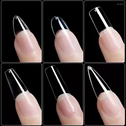 Valse nagels nep 38 Verschillende natuurlijke en transparante kleuren kist stiletto volledige dekpers op nagelpunten