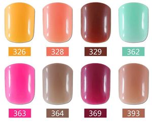 Uñas postizas, uñas postizas puras, 86 colores, polvo de destello, 24 piezas, cubierta completa larga, 100 unids/set, manicura de salón de dedos, puntas de arte DIY, belleza