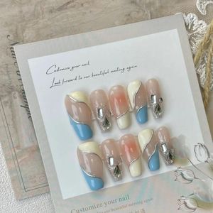 Kunstnagels Nepnagelset Handgemaakte doodskist Volledige dekking Druk op met ontwerpen Manicure Professional voor meisjes