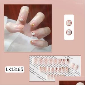 Kunstnagels Valse druk op nagelontwerpen Kunst Lange tips Formulieren met lijmstiftstickers Herbruikbare set Acryl Kunstmatige druppellevering Genezen Otcmo