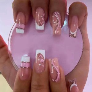 Faux Nails Fashion Colorful papillon