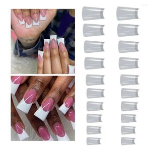 False Nails Fashion Duck Nail Tips Anti-vervormde kunstmatige langdurige brede Franse extensiedecoratie