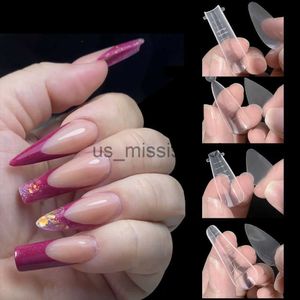 Faux ongles Forma Nail French Silicone Autocollant pour système à double forme Couverture complète Faux ongles Conseils de moule de construction rapide Accessoires d'extension x0826 X0828