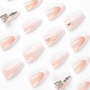 Faux Ongles Artificiels De Style Français Respectueux De La Peau Faux Non Toxiques Pour Petite Amie Comme Cadeau Du Jour De La Vanlentine