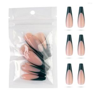 Faux Ongles Couverture Complète Presse Française Sur Les Conseils Cercueil Acrylique Ballerine 20pcs Faux Ongle Ongles Usure Réutilisable