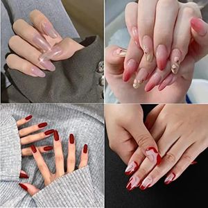 Faux ongles complets/demi-double usage, pointes semi-givrées, puces de manucure douces portables pour salon