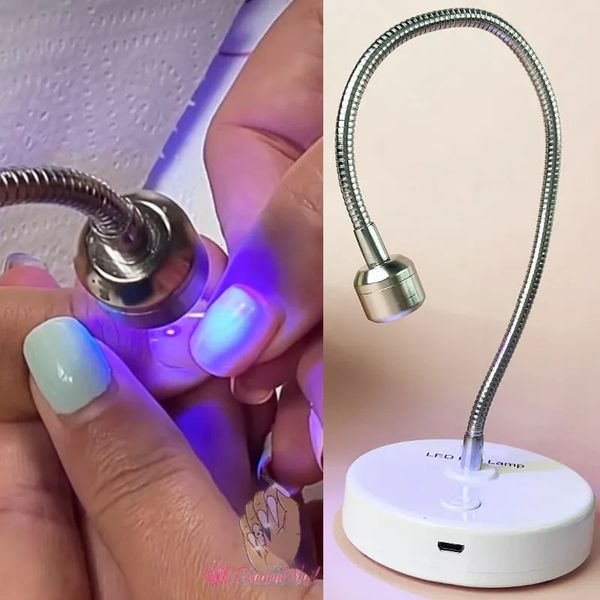 Faux ongles Gel X lampe avec support col de cygne UV LED sèche-vernis à séchage rapide pour extensions d'ongles en gel doux mini outil de manucure rechargeable 230927