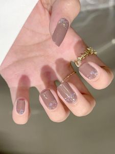 Kunstnagels Glitter Nagelfilm Fit Langdurig Waterdicht Zacht woon-werkverkeer Eenvoudige sticker