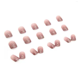 Faux ongles rose brillant faux nail patch salon doigt diy art