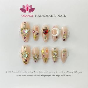 Faux ongles faits à la main, presse sur paillettes, breloques 3D avec ongles conçus, colle à ongles, pointes acryliques 231013