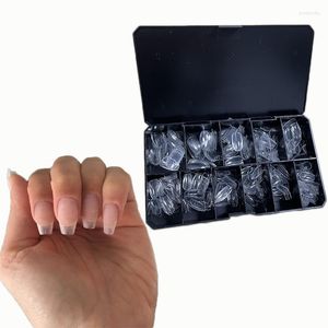 Valse nagels Instant zachte gel x Nail Art Extension Tips Volledige omslag Pre-vormige gebeeldhouwde mal nep vinger manicure ontluchtingen