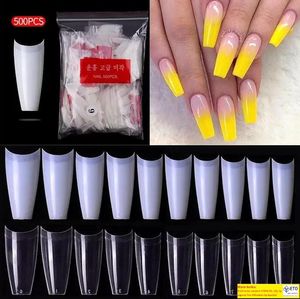 Faux ongles citron jaune ballet mignon été faux cercueil AB arc-en-ciel petit diamant presse sur onglets adhésifs