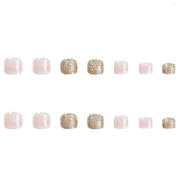Faux ongles en rose clair décor de décoration carrée de faux ongles d'ongles de longue durée du matériau sûr durable pour les ongles professionnels