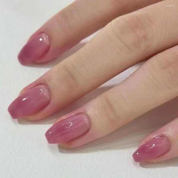 Faux Nails Long Ballerina Fashion Full Cover French Press sur les clous rouges roses détachables conseils femmes filles