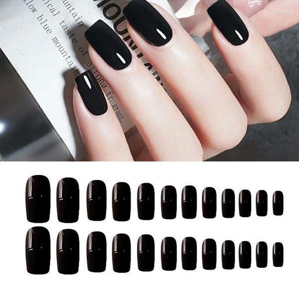 Faux Ongles Long Cercueil Ballerine Forme Faux Appuyez Sur Ongle Artificiel Doigt Manucure Pour Les Femmes SEC88 Prud22