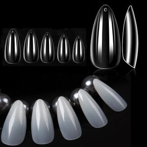 Kunstnagels Makartt Amandel Kunstnagels Heldere nageltips Stiletto Volledige dekking Acryl Capsul Nepnagels Nagelverlenging Geltips Druk op nagels 230927