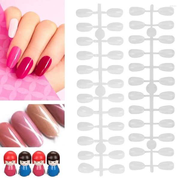 Falsas uñas Manicura Tarjeta de color 240 piezas Puntas de uñas redondas Polaco Gel Pantalla Práctica Paleta Herramienta