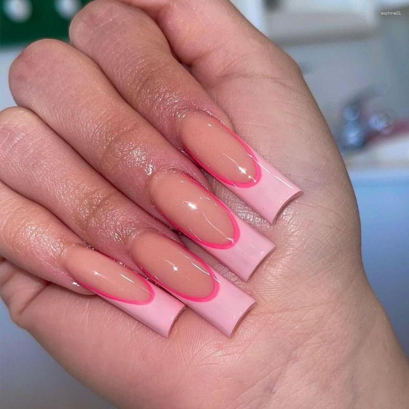 False Nails Manicure Detachable Full Cover DIY Long French Wearable Square Head Fake