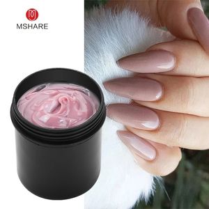Faux Ongles MSHARE 150ml Jelly Gel Builder Nail Extension Gel Crème Medium Soft Cover Shade Rose Blanc Extension Rapide UV Nail Gels Durs 230701