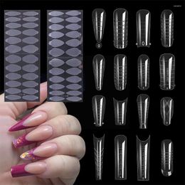 Valse nagels nagelvorm mal french dual sticker patch extension gelvorm voor vormen tips diy kunst manicure ook y5m6