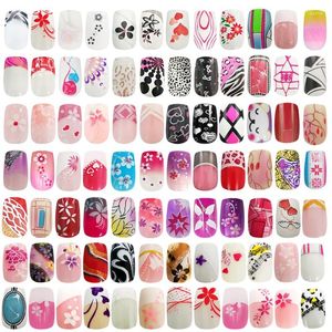 False Nails Nail Tips 24PCS Fake Detachable for Extension Manicure Art Press op 76 kleur