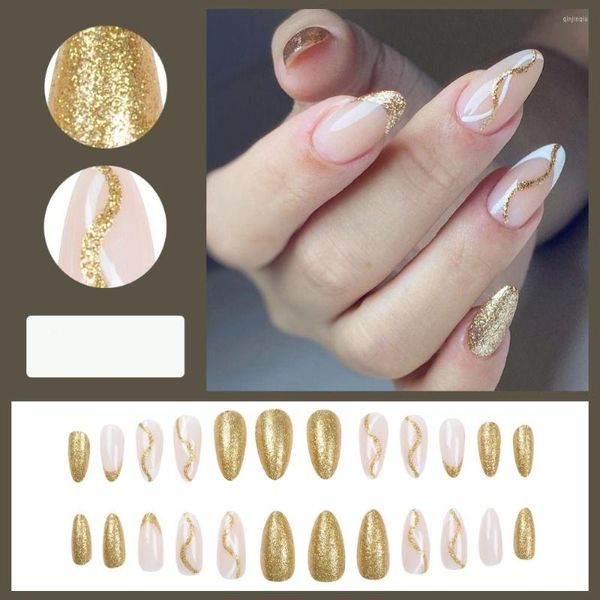 Faux Ongles Nail Tips Faux Nials Manucure DIY Long Amande French Simple
