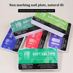 Kunstnagels Nageltips Geen Mark Frosted Vierkant Ovaal Amandel Nep Amerikaanse Capsule Gel X Coffin Manicure Tip Tool 231204