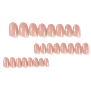 Valse nagels Naakt roze amandel nep met glitter Charmant Comfortabel om manicure te dragen voor bijpassende meisjesjurk
