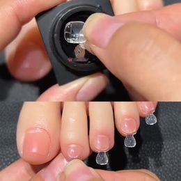 Faux ongles pédicure gel doux clair couverture complète pointe ongles orteils 550pcsbox facile à appliquer presse sur faux doigt outil 231204