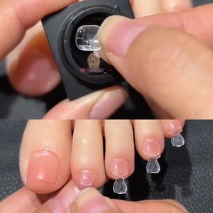 Kunstnagels Pedicure Zachte gel Helder Volledige tipdekking Teennageltips 550 stks / doos Gemakkelijk aan te brengen Druk op nepnagels Tool 230927