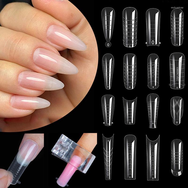 False Nails Press On Dual Forms Full Cover Quick Building Mold Tips Fake Shaping Extend Top Molds Nail Accessories
