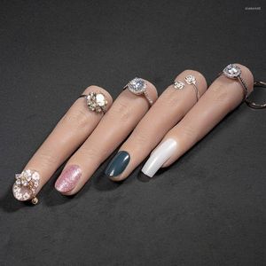 Uñas postizas Profesional Fake Nail Art Práctica de dedos Modelo Manicura Entrenamiento Mano Gel Polaco Herramientas de exhibición Plástico Acrílico