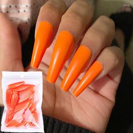 Valse nagels sDattor 100 stcs volledige hoes solide kleur lange kist ballerina uv acryl professionele Franse nep nagels tips druk op n