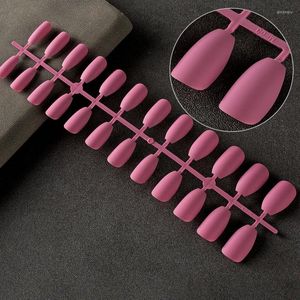 Kunstnagels Set Afneembare Kunstnagels Ballet Vierkante Kop Frosted Volledige Dekking Matte Druk Lijm Op Fake Nail Tips