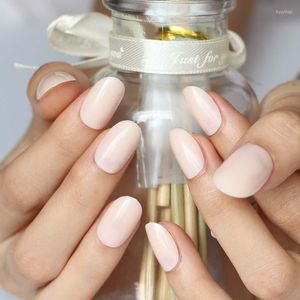 Valse nagels massief kleurontwerp mooi delicate ovaal snoep schattig nep nagel baby roze p20x-1