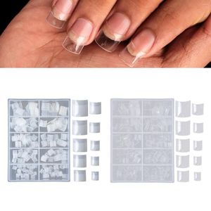 Valse nagels vierkante kunstmatige van 200 eenheden halve tips met case voor manicure salons en
