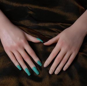 Valse nagels trein siliconen oefenen hand mannequin buigbaar beweegbaar voor acryl vingers nep display handen 5468478