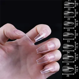 Faux ongles transparents, patchs de couverture complète, tête carrée, accessoires de manucure détachables, Extension de Gel