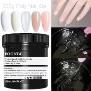 Faux Ongles Transparent Nail Poly Extension Gel 300 ml Tout Pour Manucure Builder UV LED Semi Permanent Soak Off Art 230704