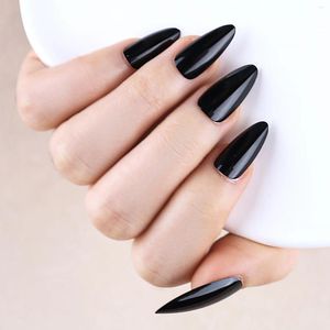 Kunstnagels VITAGWX Effen Kleur Druk op Nagel Tips Herbruikbare Fake Volledige Cover Stick 24 Stuks Set Acryl Vingernagels