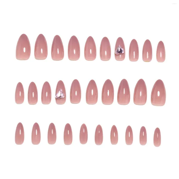 Faux ongles femme nail art coeur cristal scintillant amovible artificiel pour la décoration à la main