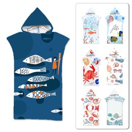 Famcx gjily print badjobes zwembad kap klem handdoeken strand handdoek handdoek wetsuit microfiber bad handdoeken aanpasbare douche gewaad