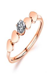 FAMI moda coreana amor corazón de melocotón anillo de acero inoxidable corazón salvaje conectado anillo femenino frontera venta joyería 40448118690804