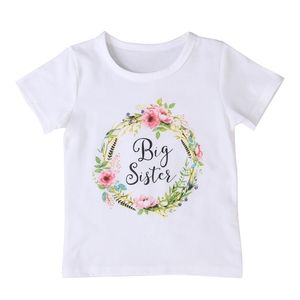 Famille bébé enfant fille t-shirts été petite grande soeur coton vêtements combinaison barboteuse tenues t-shirt 220531