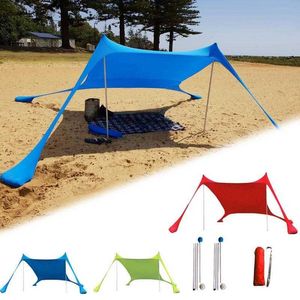 Tente légère d'ombre de soleil de parasol de plage familiale avec des ancres de sac de sable confortable pour les parcs de camping en plein air livraison directe Y0706