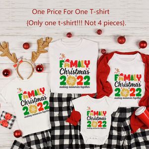 Famille Christmas 2023 Matching Tshirts papa maman enfants tshirts bébé Rompers famille