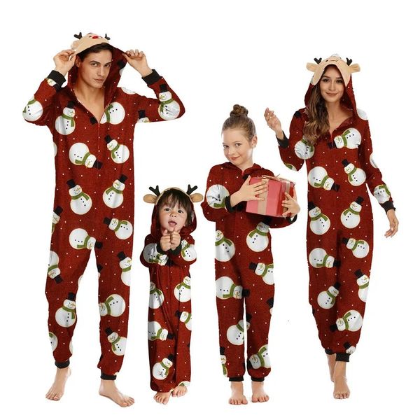 Famille Noël Correspondant Tenues Mère Père Enfants 2023 Pyjamas Ensemble Bébé Bonhomme De Neige Citrouille Cerf Imprimé Pyjamas Noël Look 231227