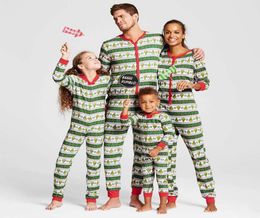 Familie kerstpyjama nieuwe familie matching kleren bijpassende moeder dochter romper jumpsuit nieuwe vader zoon ma nieuwjaar familie L8003600