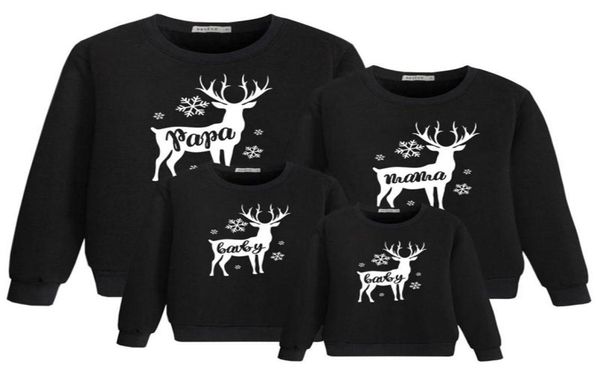 Famille Noël Pulls Père Mère Fille Fils Tenues Assorties Look Année Enfants Sweats À Capuche Vêtements Maman Et Moi Vêtements 2110188063245