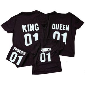 Family Look Dad Mom Kid Trajes a juego Mamá y yo Ropa Madre Hija Vestidos Moda T-Shits King Queen Prince Princess 210429